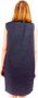 Love Moschino Korte Blauwe Mouwloze Jurk met Kraag Blue Dames - Thumbnail 2