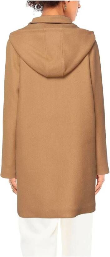Love Moschino Brown Wool Jackets & Coat Bruin Dames