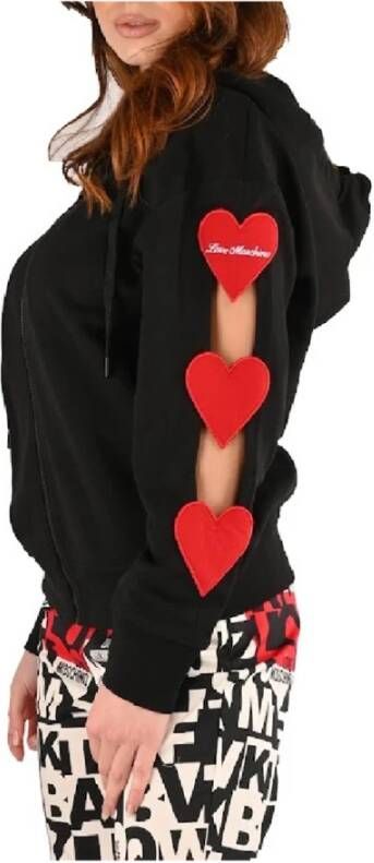 Love Moschino Sweatshirt met rits Zwart Dames