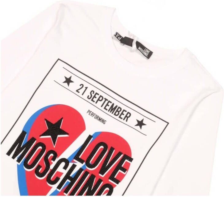 Love Moschino E-a Love T-Shirt Wit Dames