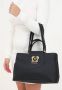 Love Moschino Zwarte Polyethyleen Schoudertas met Contrasterende Details Black Dames - Thumbnail 4