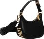 Love Moschino Zwarte tas met gegraveerd logo en gouden details Black Dames - Thumbnail 5