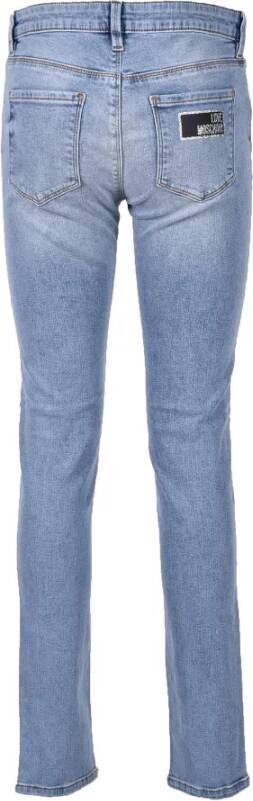 Love Moschino Denim Blauwe Skinny Jeans Blauw Dames