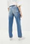 Love Moschino Versleten look katoenen jeans in vervaagd blauw Blue Dames - Thumbnail 2
