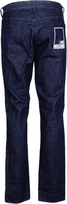 Love Moschino Stijlvolle Straight Jeans voor Heren Blauw Heren