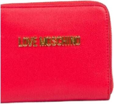 Love Moschino Kleine rode portemonnee met merklogo Red Dames