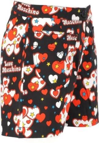 Love Moschino Korte bloemen shorts Zwart Dames