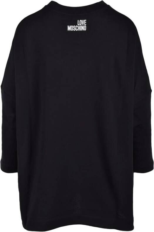 Love Moschino Grijze Sweatshirt voor Vrouwen Zwart Dames