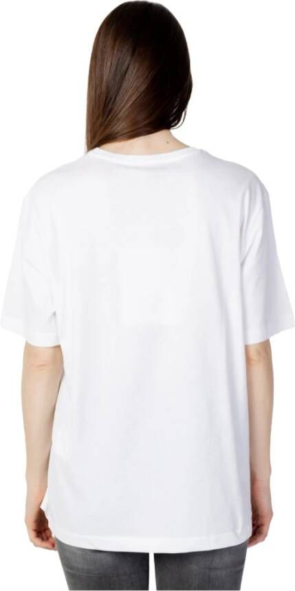 Love Moschino Logo Box T-shirt voor vrouwen Wit Dames