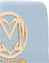 Love Moschino Metalen Logo Schouderband Pochette Blue Dames - Thumbnail 2