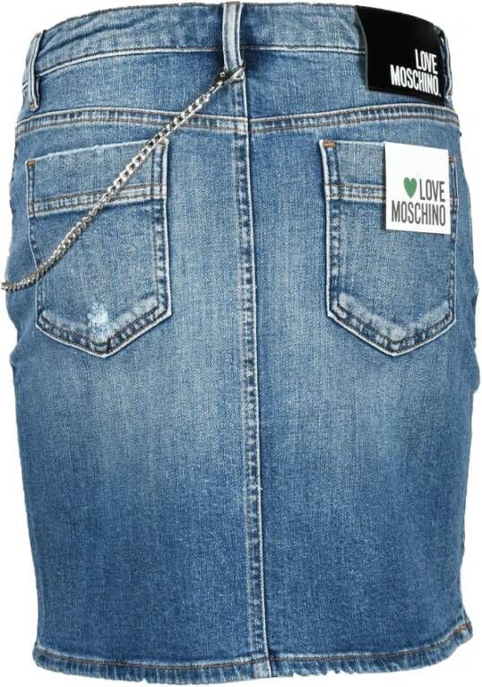 Love Moschino Blauwe rok uit de Collection Blauw Dames