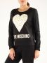 Love Moschino Zwarte Crewneck Katoenen Sweatshirt Groot Print Black Dames - Thumbnail 4
