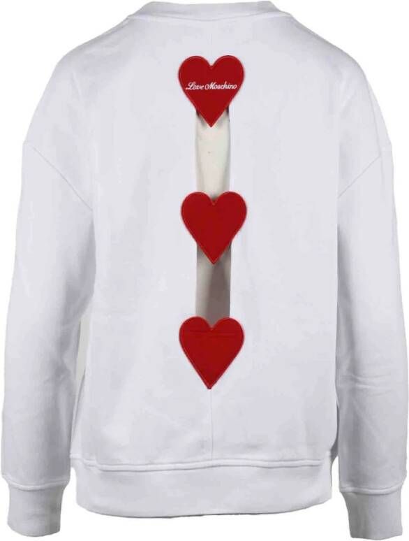 Love Moschino Witte Sweatshirt voor Dames Wit Dames
