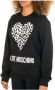 Love Moschino Zwarte Katoenen Sweatshirt met Detail Black Dames - Thumbnail 3