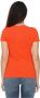 Love Moschino MaxI Logo Voorop Korte Mouw T-Shirt Oranje Dames - Thumbnail 2