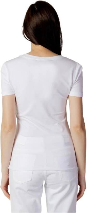 Love Moschino Stijlvolle Witte Bedrukte T-Shirt voor Vrouwen Wit Dames