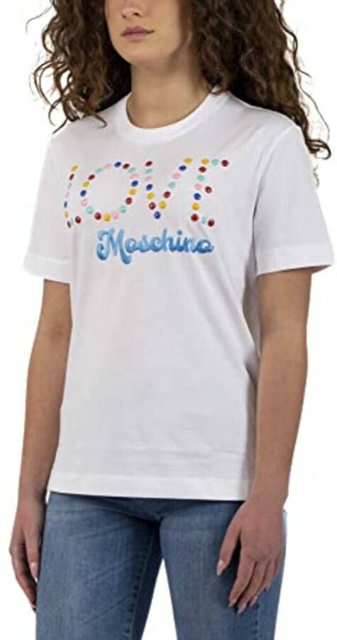 Love Moschino Stijlvol T-shirt voor modebewuste vrouwen Wit Dames