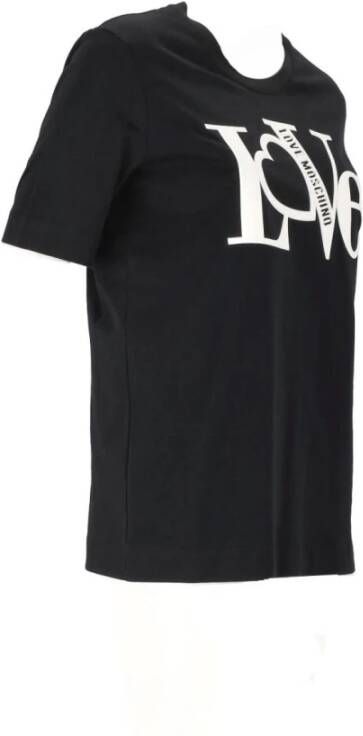 Love Moschino Bedrukt T-shirt Zwart Dames