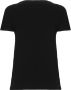 Love Moschino Zwarte katoenen T-shirt met Lurex-print Zwart Dames - Thumbnail 2