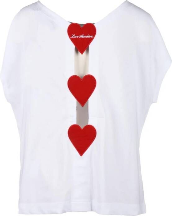 Love Moschino Stijlvol Wit Katoenen T-Shirt Wit Dames