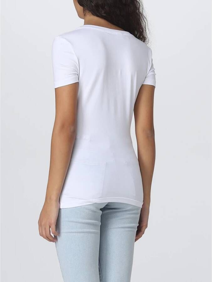 Love Moschino Witte T-shirts en Polos met Logo Applique Wit Dames