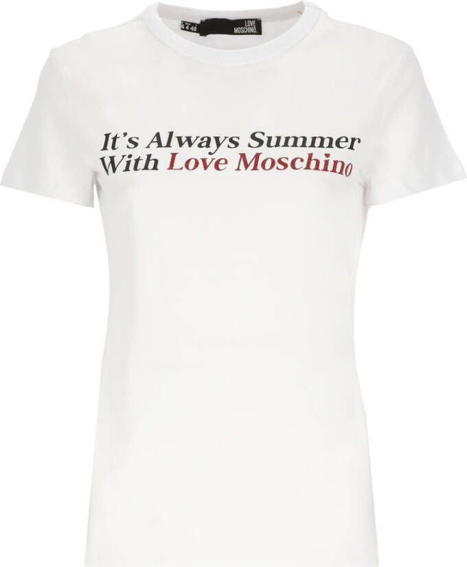 Love Moschino T-shirts and Polos Wit Dames