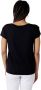 Moschino Logo Katoenen T-shirt Korte Mouwen Black Dames - Thumbnail 2