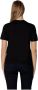 Love Moschino Zwarte katoenen T-shirt met W4 H06 27 M3876 C74 detail Black Dames - Thumbnail 3