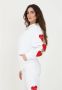 Love Moschino Witte Katoenen Gebreide Jas Sweater Hoodie White Dames - Thumbnail 2