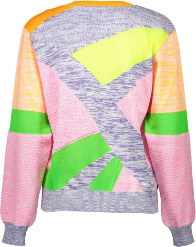 Love Moschino Multicolor Gebreide Trui met Ronde Hals Meerkleurig Dames