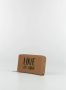 Love Moschino Ruime portemonnee met ritssluiting en goudkleurig logo Brown Dames - Thumbnail 2