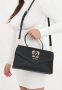 Love Moschino Zwarte envelopvormige dames tas met gouden logo plaat Zwart Dames - Thumbnail 2