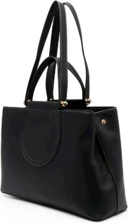 Love Moschino Zwarte Schoudertas van Eco-leer Zwart Dames