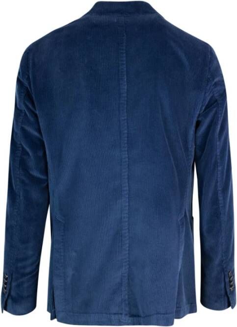 Lubiam Klassieke Blauwe Katoenen Jas Blauw Heren