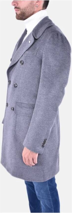 Luigi Bianchi Mantova Reguliere Dubbelbreasted Maatjas Gray Heren