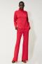 LUISA CERANO Bootcut-broek met splitzoom in stretch dieprood Rood Dames - Thumbnail 2