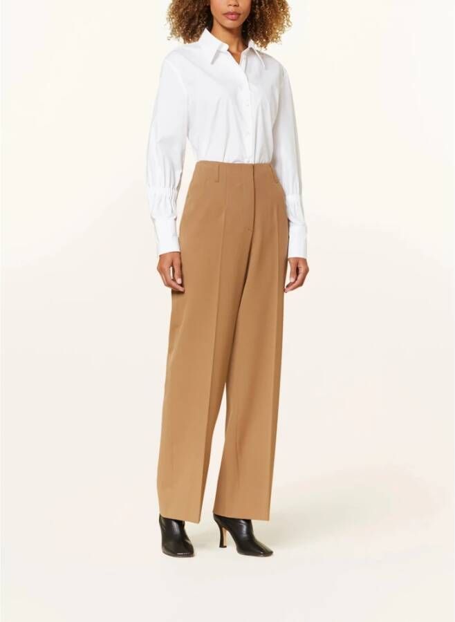 LUISA CERANO Gabardinestretch Hemdblouse voor Moderne Vrouwen Wit Dames