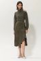 LUISA CERANO Cut-Out Kasjmiermix Trui Grijzig Khaki Green Dames - Thumbnail 2