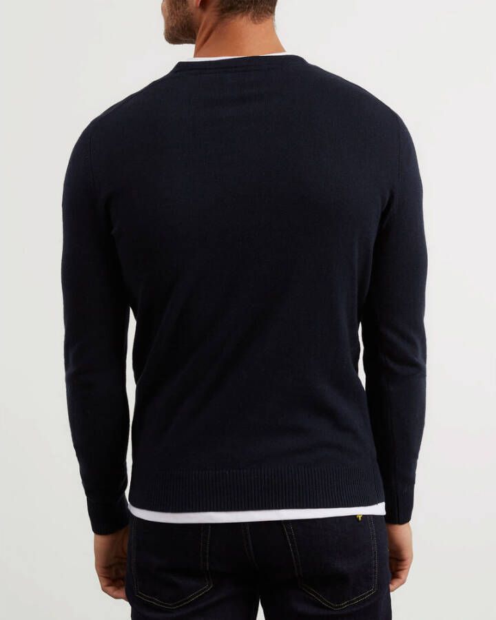 Lyle & Scott Crew Jumper Merino Kn400Vc-Z271 Blauw Heren