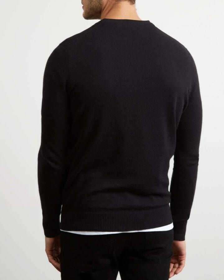 Lyle & Scott Katoen Merino Crew Neck Jumper True Black-S Zwart Heren