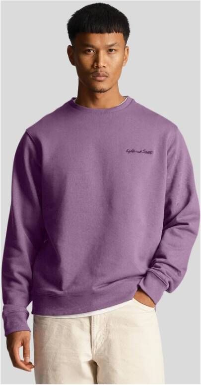 Lyle & Scott Stijlvolle Pullover Paars Heren