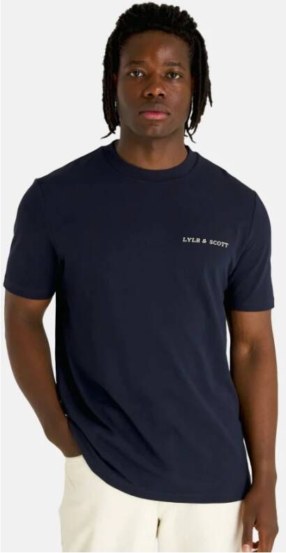 Lyle & Scott T-Shirt- L&S Embroidered Logo T-Shirt Blauw Heren - Foto 1