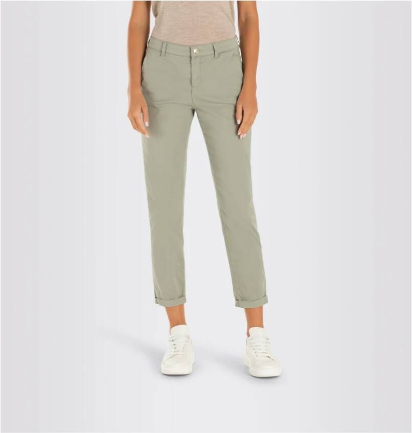 MAC Cropped Trousers Groen Dames