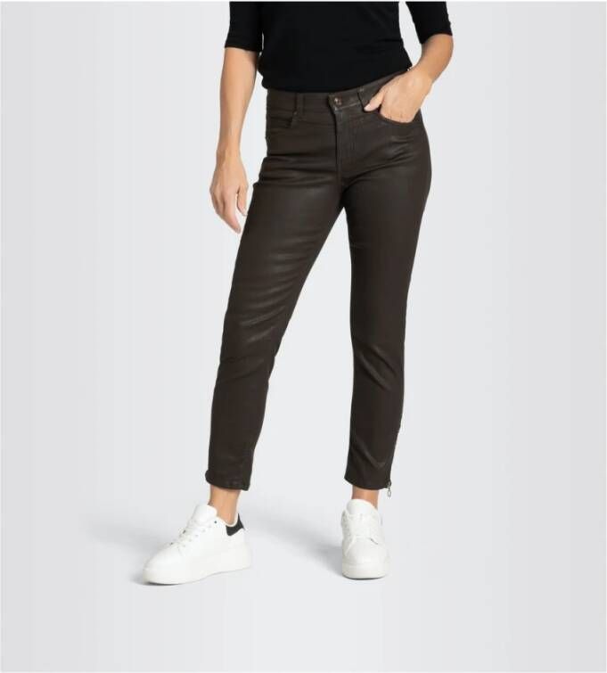 MAC Leather Trousers Bruin Heren