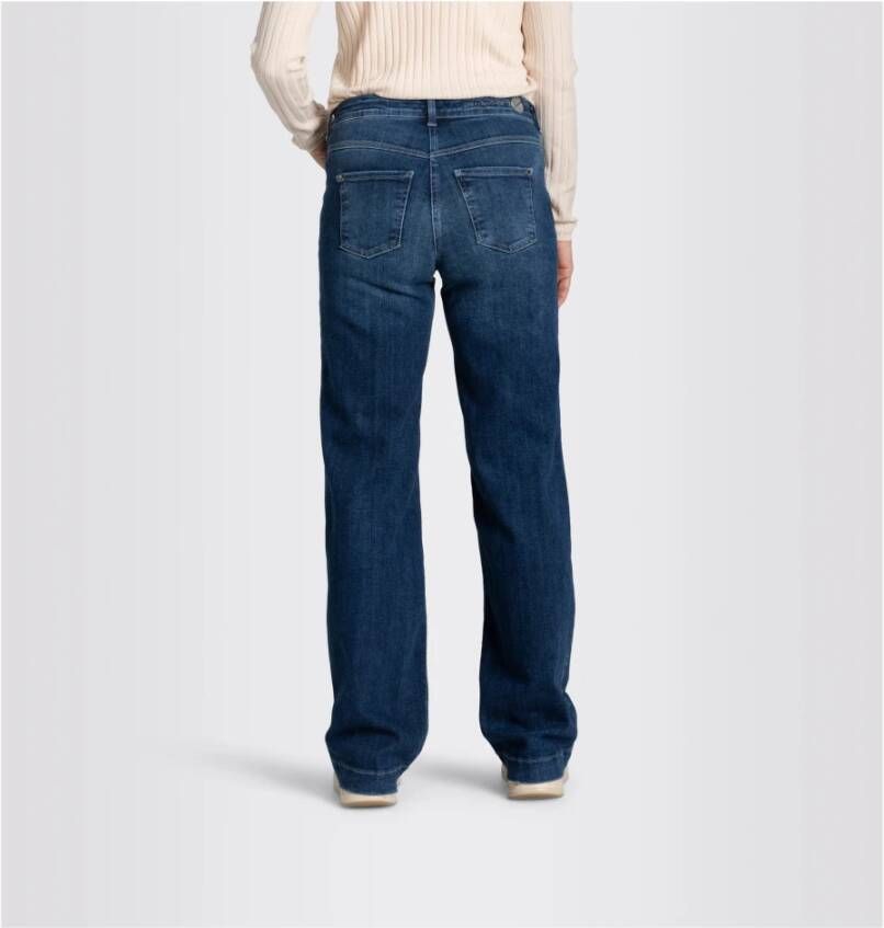 MAC Straight Jeans Blauw Heren