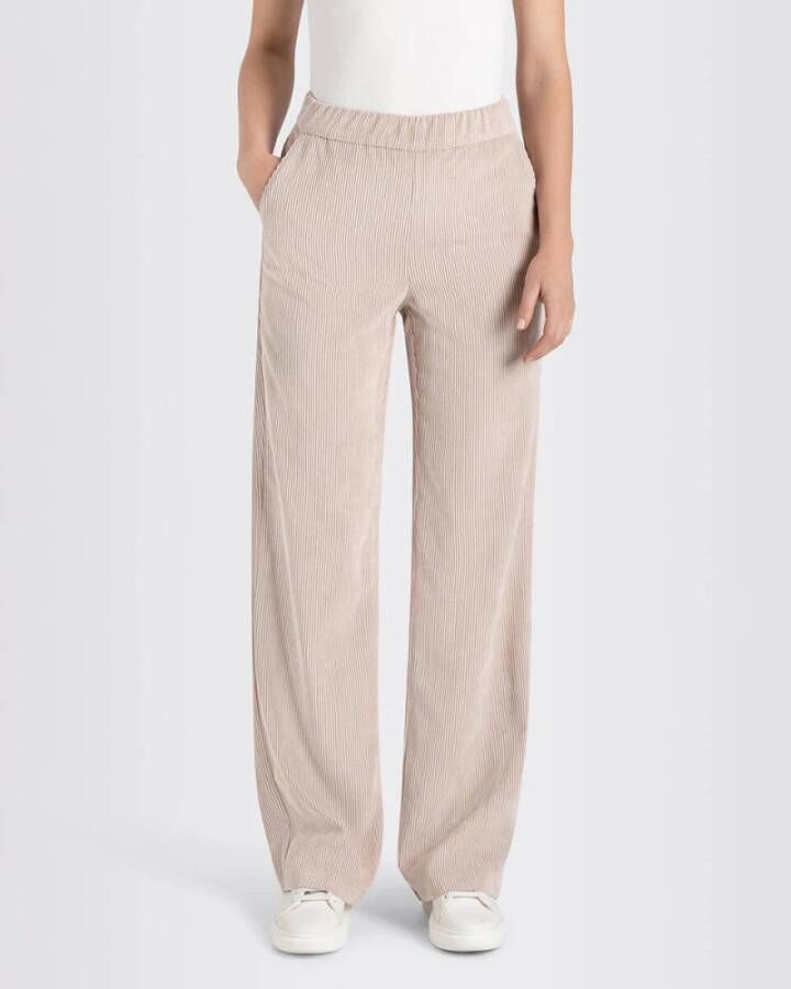 MAC Wijde Broek Casual Fit Beige Dames