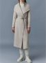 Mackage Lange Wikkeljas van Zacht Dubbelzijdig Wol Beige Dames - Thumbnail 2