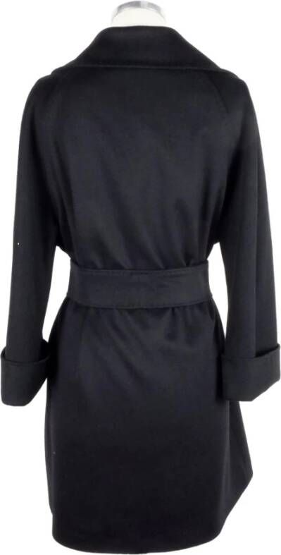 Made in Italia Black Virgin Wool Jackets & Coat Zwart Dames