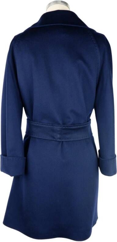 Made in Italia Blue Wool Jackets & Coat Blauw Dames