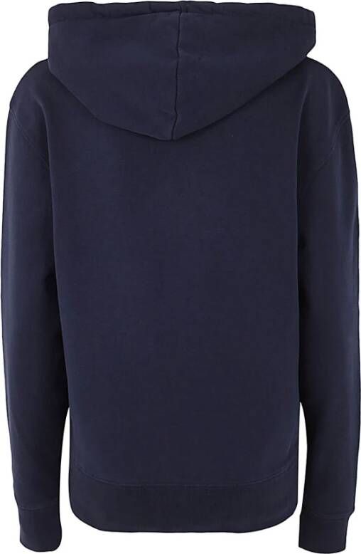Maison Kitsuné Gray Fox Head Patch Classic Hoodie Blauw Dames